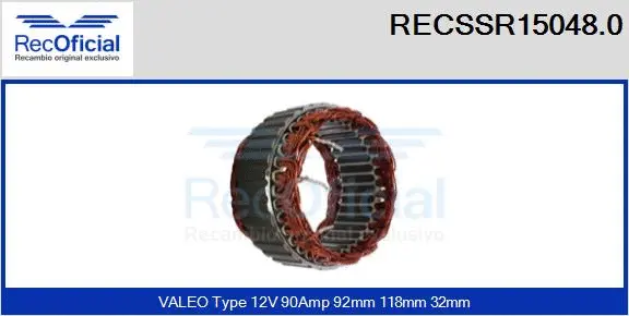 Stator, alternator (RECSSR15048.0)