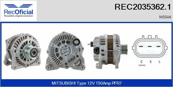 Alternator (REC2035362.1)