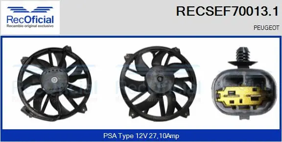 Electric Motor, radiator fan (RECSEF70013.1)