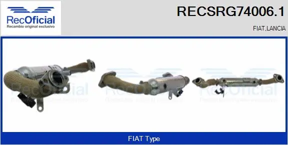 Cooler, exhaust gas recirculation (RECSRG74006.1)