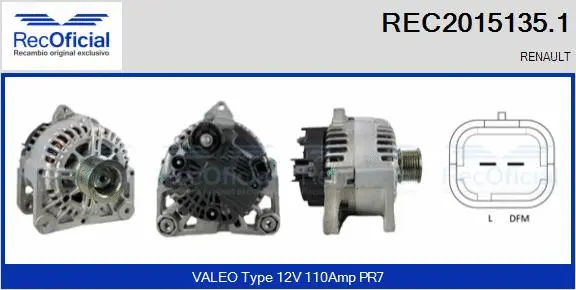 Alternator (REC2015135.1)