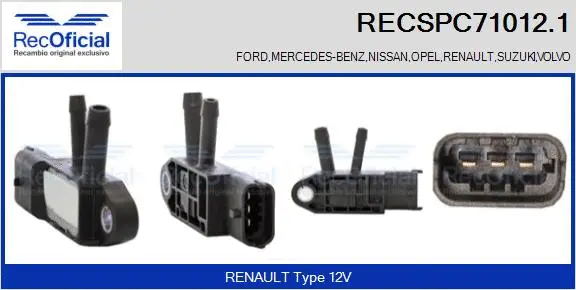 Pressure Converter, exhaust control (RECSPC71012.1)