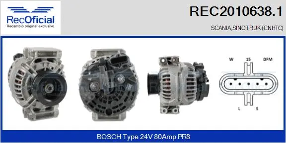 Alternator (REC2010638.1)