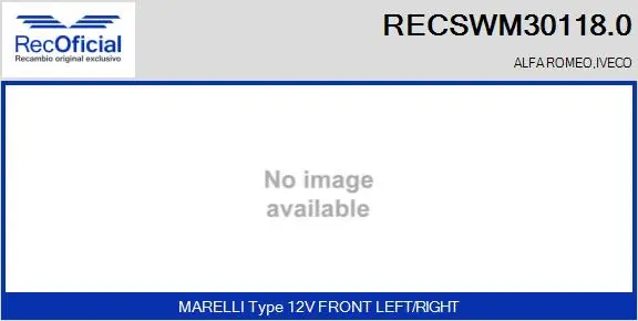 Wiper Motor (RECSWM30118.0)