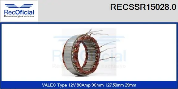 Stator, alternator (RECSSR15028.0)