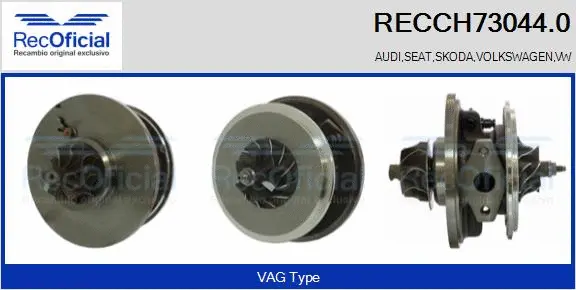 Core assembly, turbocharger (RECCH73044.0)