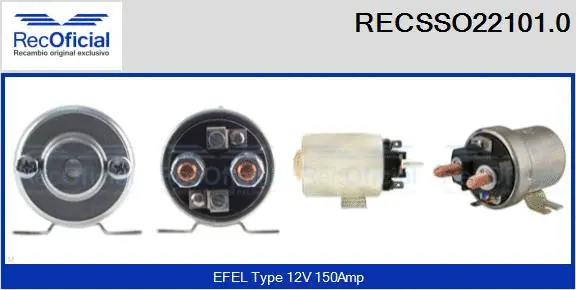 Solenoid Switch, starter (RECSSO22101.0)