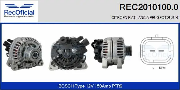 Alternator (REC2010100.0)