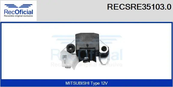 Alternator Regulator (RECSRE35103.0)