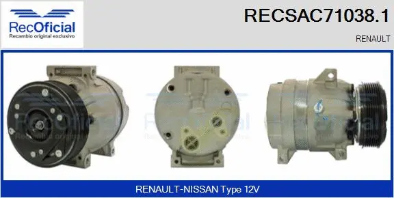 Compressor, air conditioning (RECSAC71038.1)