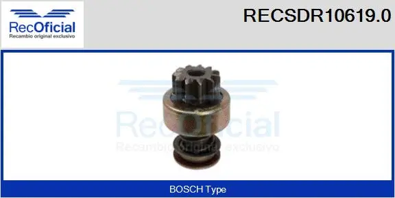 Pinion, starter (RECSDR10619.0)