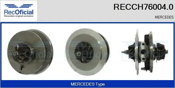 Core assembly, turbocharger (RECCH76004.0)
