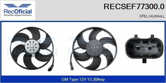 Fan, engine cooling (RECSEF77300.0)