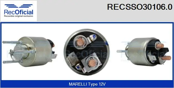 Solenoid Switch, starter (RECSSO30106.0)