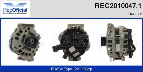 Alternator (REC2010047.1)