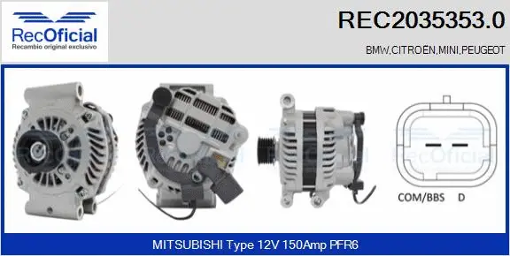 Alternator (REC2035353.0)