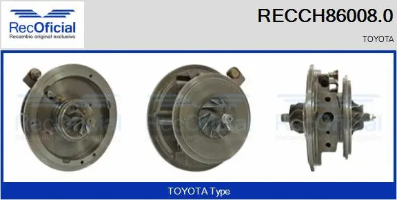 Core assembly, turbocharger (RECCH86008.0)