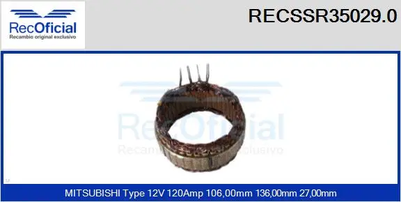 Stator, alternator (RECSSR35029.0)