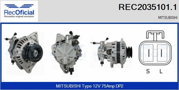 Alternator (REC2035101.1)