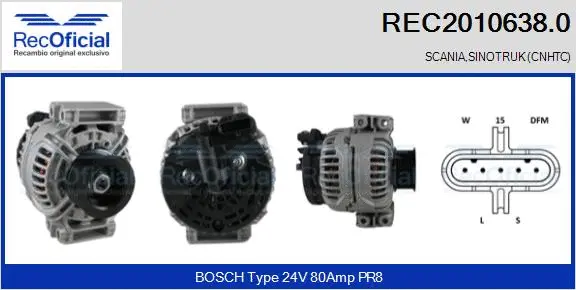 Alternator (REC2010638.0)