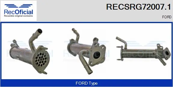 Cooler, exhaust gas recirculation (RECSRG72007.1)