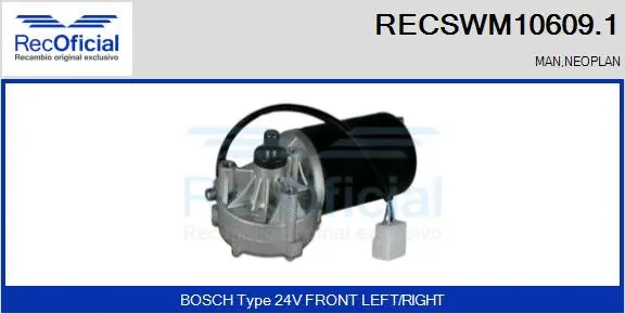 Wiper Motor (RECSWM10609.1)