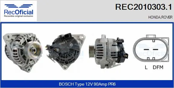 Alternator (REC2010303.1)