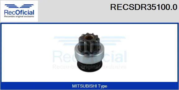 Pinion, starter (RECSDR35100.0)