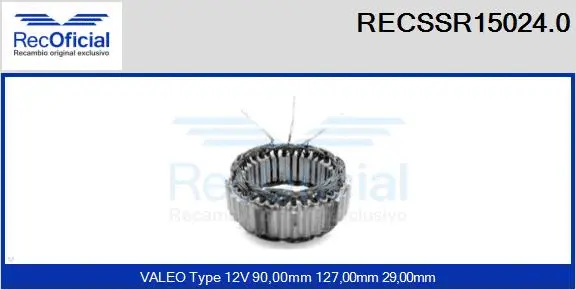 Stator, alternator (RECSSR15024.0)