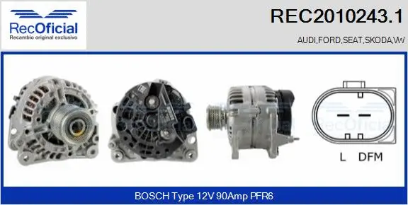 Alternator (REC2010243.1)