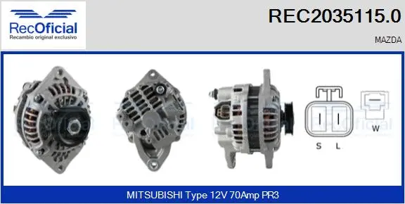 Alternator (REC2035115.0)