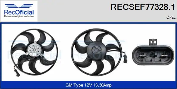 Fan, engine cooling (RECSEF77328.1)