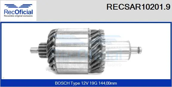 Armature, starter (RECSAR10201.9)