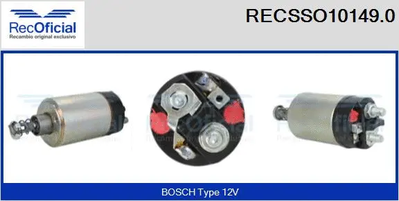 Solenoid Switch, starter (RECSSO10149.0)