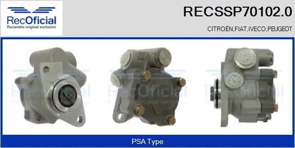 Hydraulic Pump, steering (RECSSP70102.0)