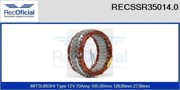 Stator, alternator (RECSSR35014.0)