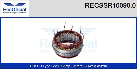 Stator, alternator (RECSSR10090.0)