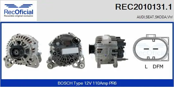 Alternator (REC2010131.1)