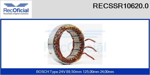 Stator, alternator (RECSSR10620.0)