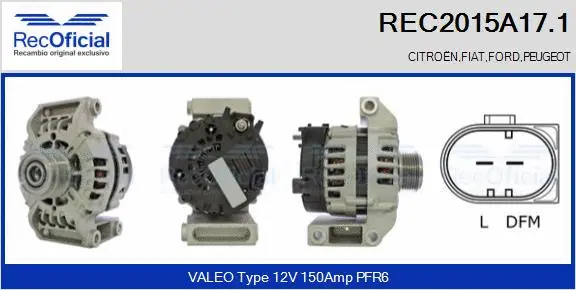 Alternator (REC2015A17.1)