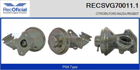 EGR Valve (RECSVG70011.1)