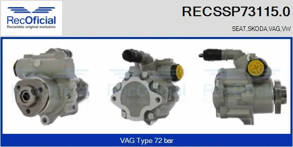 Hydraulic Pump, steering (RECSSP73115.0)