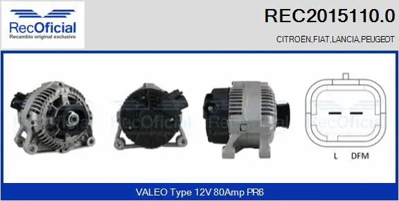 Alternator (REC2015110.0)