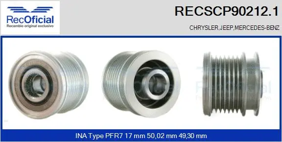 Belt Pulley, alternator (RECSCP90212.1)