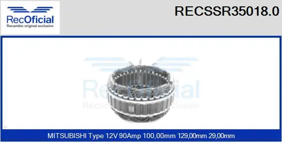 Stator, alternator (RECSSR35018.0)