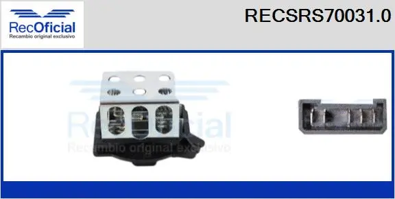 Resistor, interior blower (RECSRS70031.0)