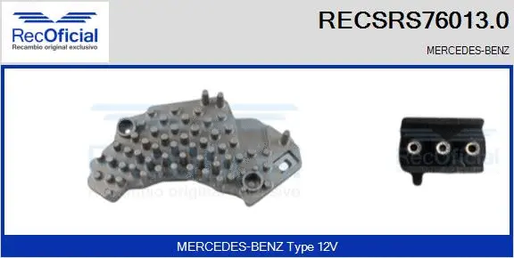Resistor, interior blower (RECSRS76013.0)