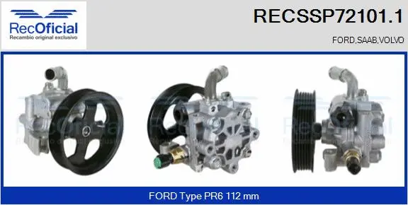 Hydraulic Pump, steering (RECSSP72101.1)