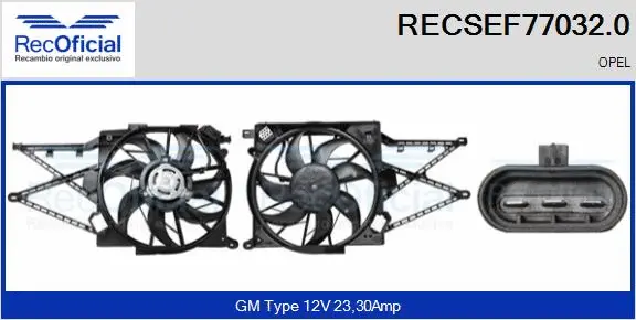 Electric Motor, radiator fan (RECSEF77032.0)