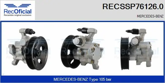 Hydraulic Pump, steering (RECSSP76126.0)